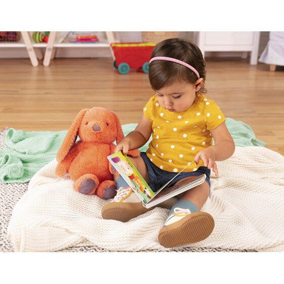 B. Happyhues Coral Cutie Book Set plush soft toy toddler baby gift  bunny