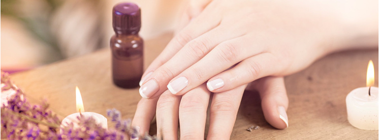 image of womans hands with french polish