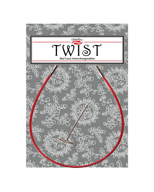 image shows a grey and white card with a red cable with the word TWIST above it