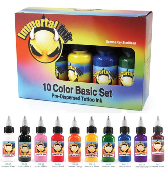 IMMORTAL 10 Primary Color Set 0.5oz Bottles