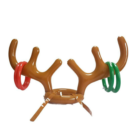 Inflatable reindeer antlers ring toss