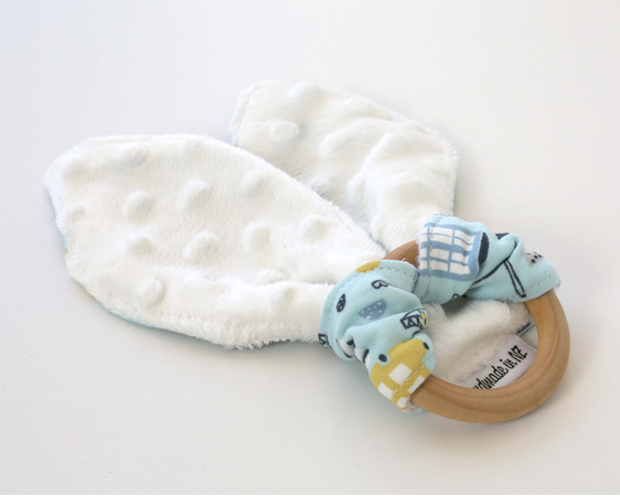 Inner city living bunny teether by Miss Izzy in New Zealand