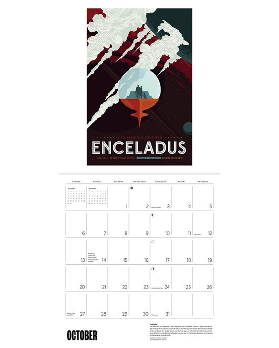 Interplanetary Vacations 2024 Wall Calendar by Pomegranate