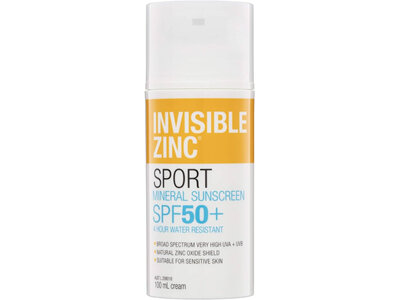Invisible Zinc Sport 4 Hr Water Resistant SPF50+ 100Ml