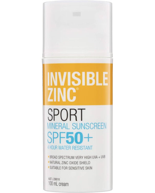Invisible Zinc Sport 4 Hr Water Resistant SPF50+ 100Ml