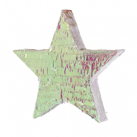 Iridescent foil star pinata
