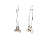 Iris flower native nz sterling silver 10k solid gold hoop earrings lily griffin