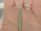 iris mikoikoi leaf sterling silver native long green pendant lilygriffin jewelry