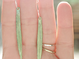 iris mikoikoi long leaves green sterling silver hoop earrings lily griffin nz