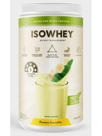 IsoWhey Banana Smoothie Powder 960g