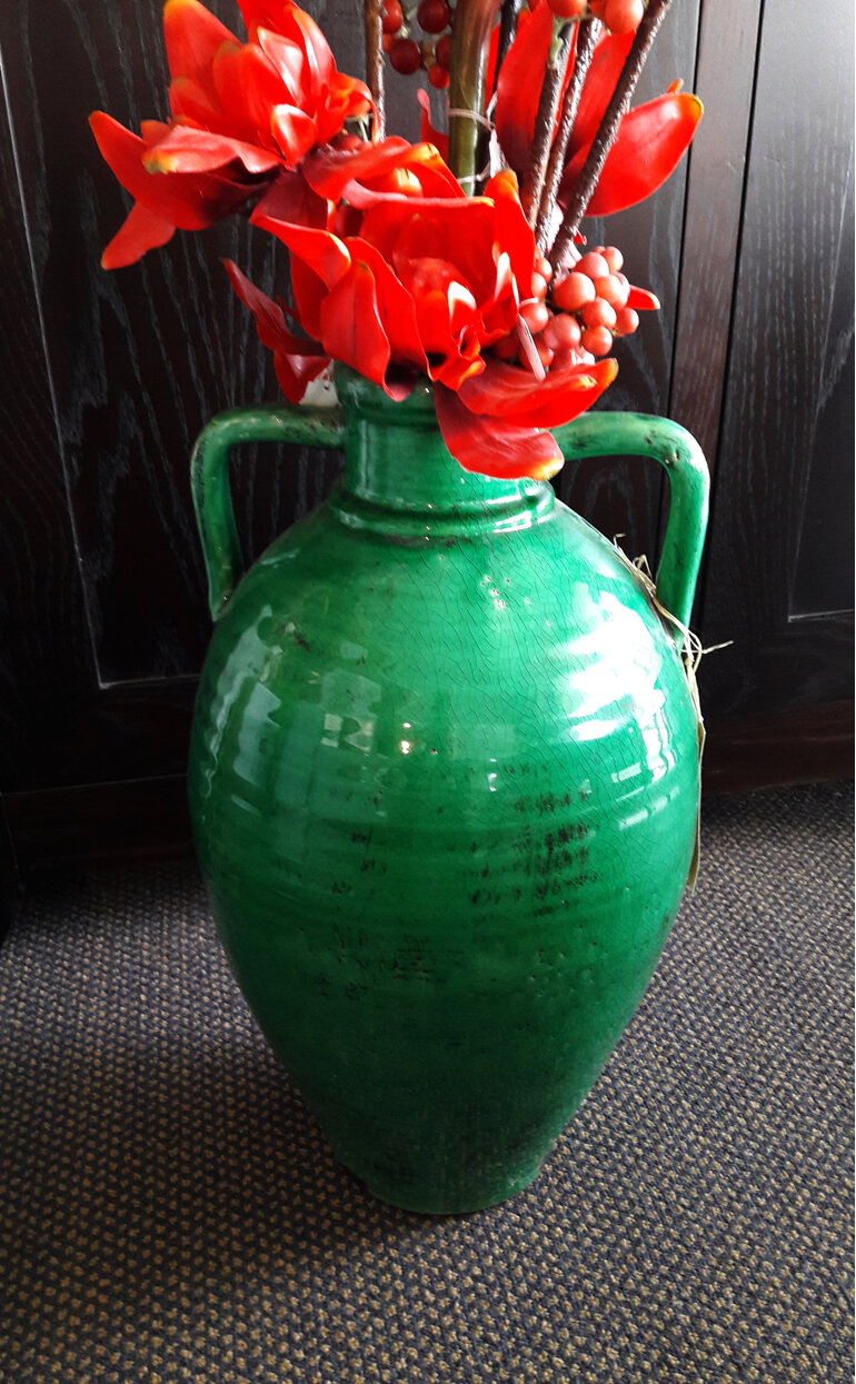 Italian Ceramic Urn Teal New Zealand bloomdesigns
