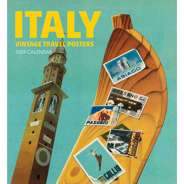 Italy Vintage Travel Posters 2024 Wall Calendar by Pomegranate