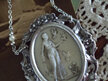 Ivory Grecian maiden pendant with silver and pearls