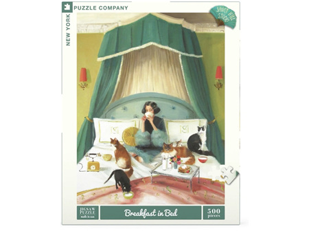 Janet Hill Studio - Breakfast in Bed 500 Piece Puzzle - New York Puzzle Company