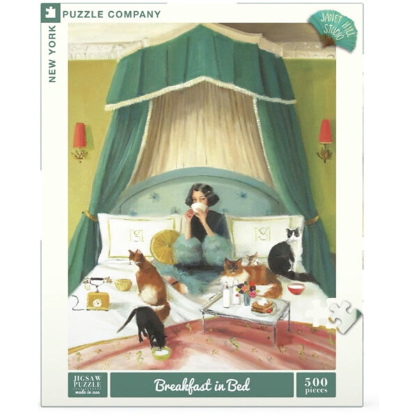 Janet Hill Studio - Breakfast in Bed 500 Piece Puzzle - New York Puzzle Company