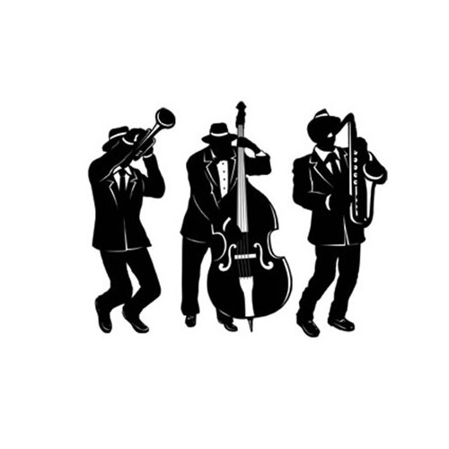 Jazz Trio Silouhettes Cutout - pack of 3