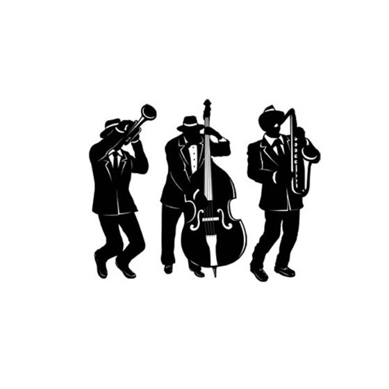 Jazz Trio Silouhettes Cutout - pack of 3