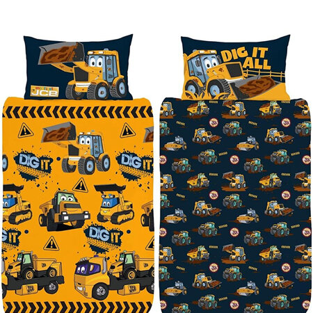 JCB Dig It Reversible Single Duvet Cover Set