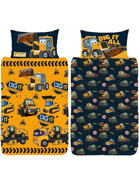 JCB Dig It Reversible Single Duvet Cover Set