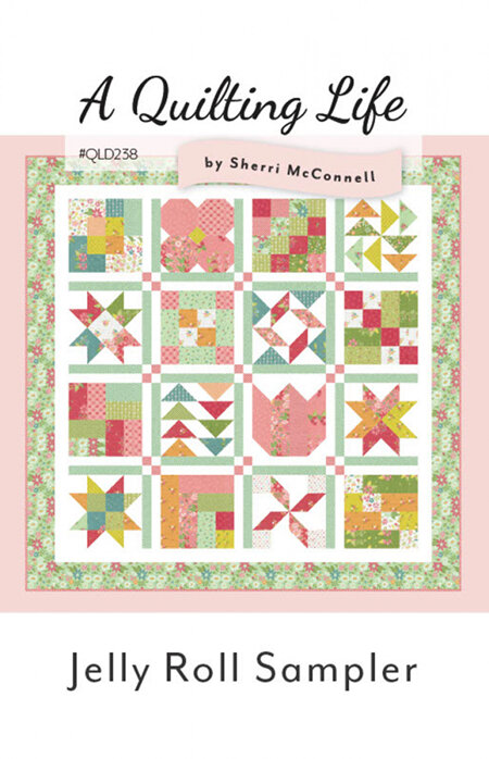 Jelly Roll Sampler Quilt Pattern from Quilting Life Designs