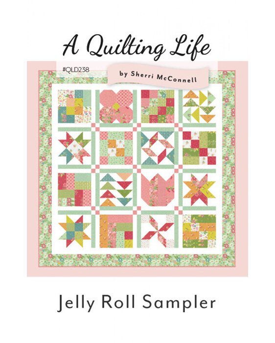 Jelly Roll Sampler Quilt Pattern from Quilting Life Designs
