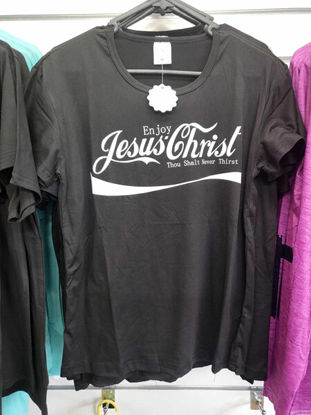 Jesus Christ - Never thirst (black) adults top