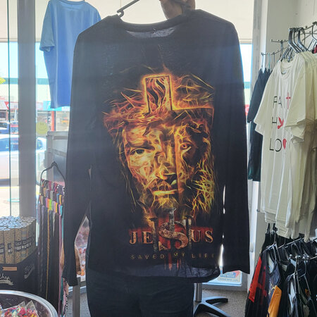 Jesus/lion/cross adults long sleeved top