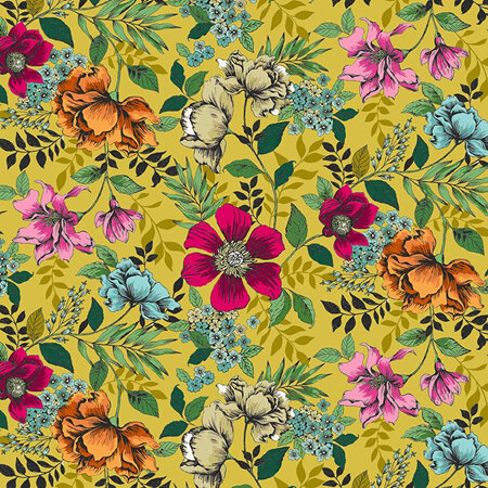 Jewel Tones - Floral Yellow