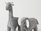 Jiggle & Giggle George & Millie Bookends Set of 2 elephant giraffe animals kids