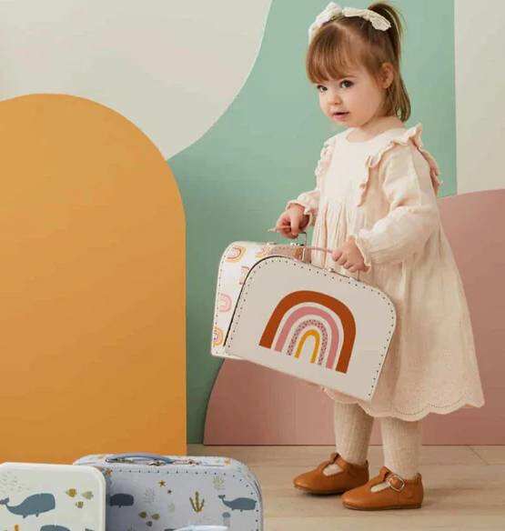 Jiggle & Giggle Notting Hill Bear Collection Rainbows Suitcase Set of 2 30cm 25.