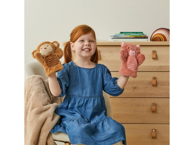 Jiggle & Giggle Sweetheart Slouchie Monkey Plush Hand Puppet kids toy
