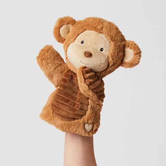Jiggle & Giggle Sweetheart Slouchie Monkey Plush Hand Puppet kids toy