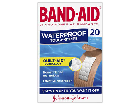 J&J Bandaid Waterproof Tough-Strips 20