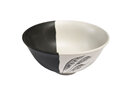 Jo Luping Design Coastal Ceramic 11cm Bowl Toetoe Dipped Black on White