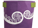 Jo Luping Design Eco Felt 7 Gallon Bag Ponga Purple & Green