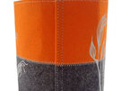 Jo Luping Design Ecofelt Grow Bag Harakeke Flower Orange & Grey