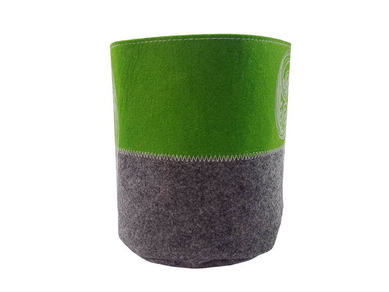 Jo Luping Design Ecofelt Grow Bag Ponga Frond Green & Grey