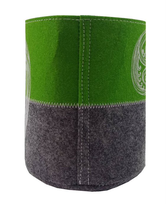 Jo Luping Design Ecofelt Grow Bag Ponga Frond Green & Grey