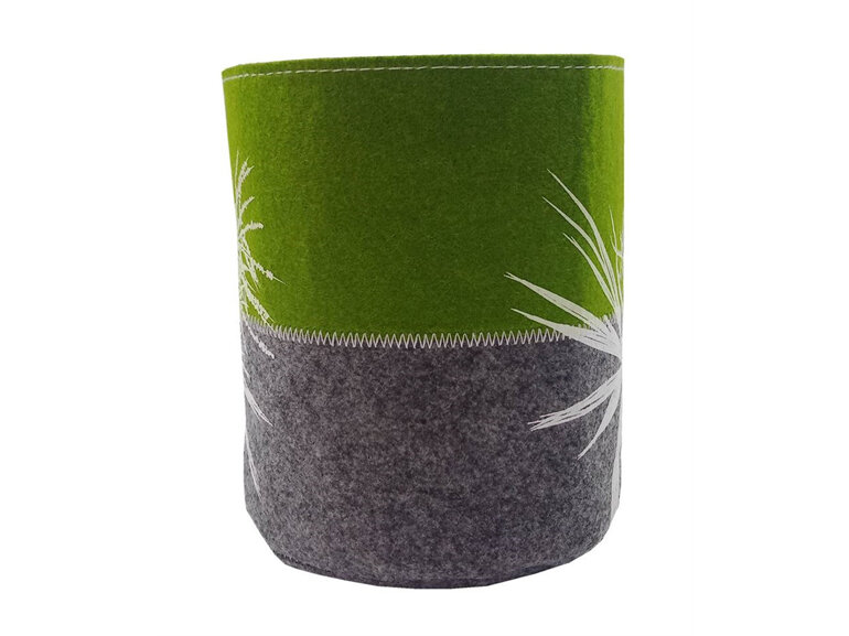 Jo Luping Design Ecofelt Grow Bag Ti Kouka Green & Grey