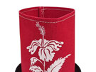 Jo Luping Design Ecofelt Grow Bag White Hibiscus on Red nz artist