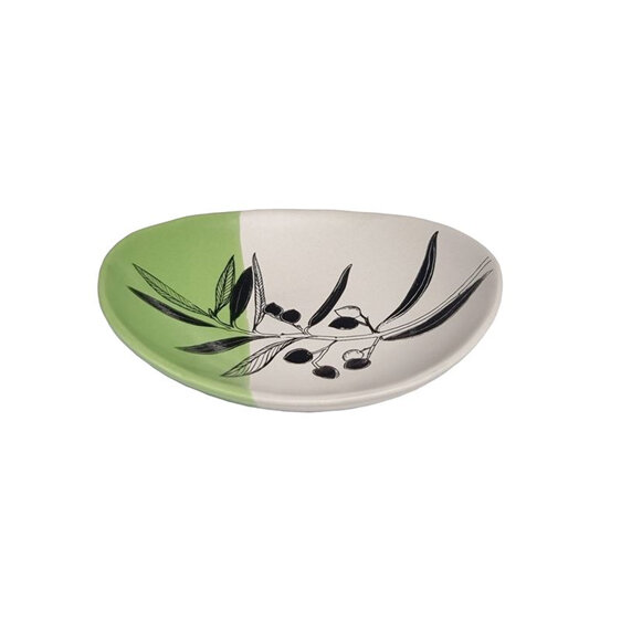 Jo Luping Design Olives Ceramic 10cm Bowl Dipped Green