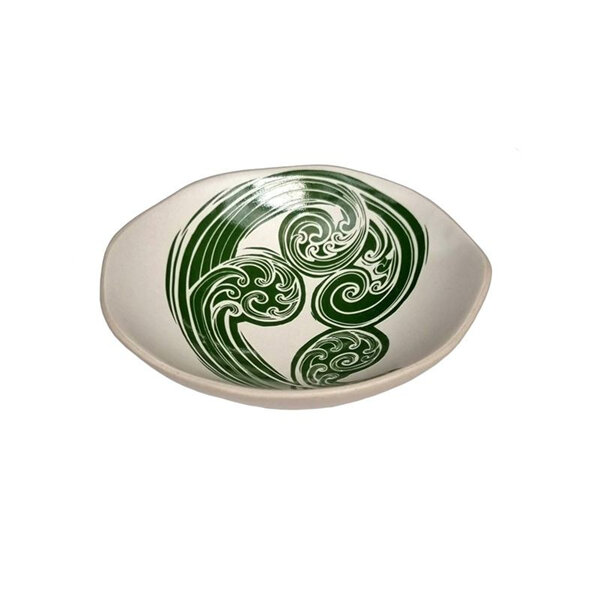 Jo Luping Design - Ponga II 7cm Porcelain Bowl Green on White