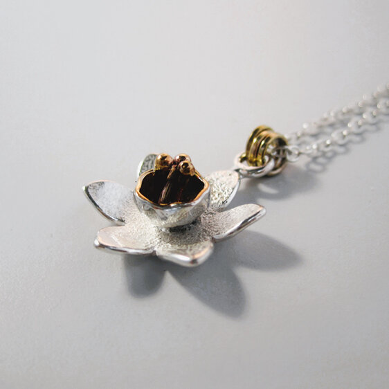 Jonquil Necklace Daffodil Flower Sterling Silver Julia Banks Jewellery