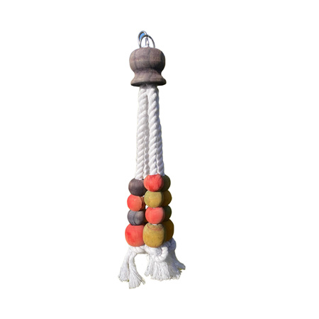 Joy Essentials Rope & Wooden Beads  Parrot Toy