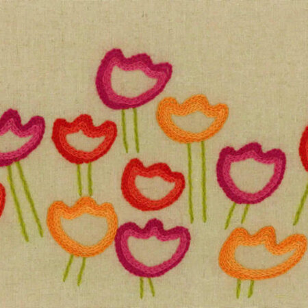 Julianna Tulips Embroidery By Mary Self