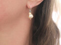 Juliette gold leaf berry silver baroque pearls earrings lily griffin nz jeweller