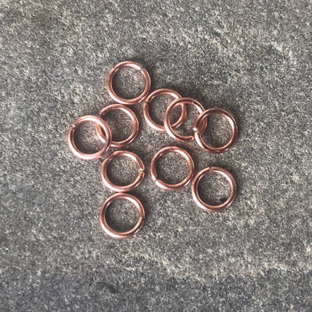 Jumprings - .8mm - Raw copper - 4.0mmID/5.5mmOD