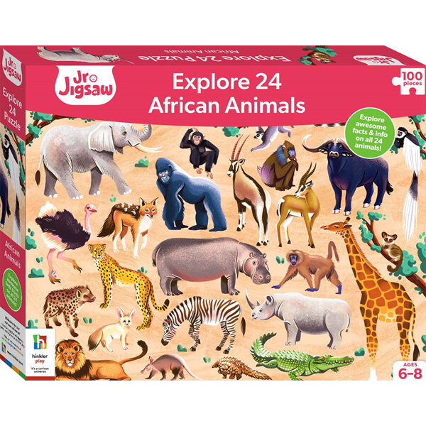 Junior Jigsaw Explore 24 African Animals 100 Piece Puzzle