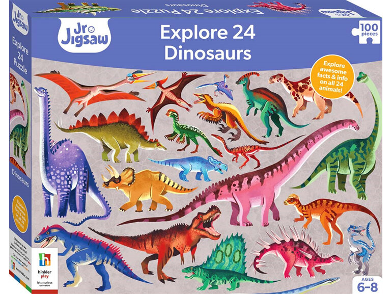Junior Jigsaw Explore 24 Dinosaurs 100 Piece Puzzle