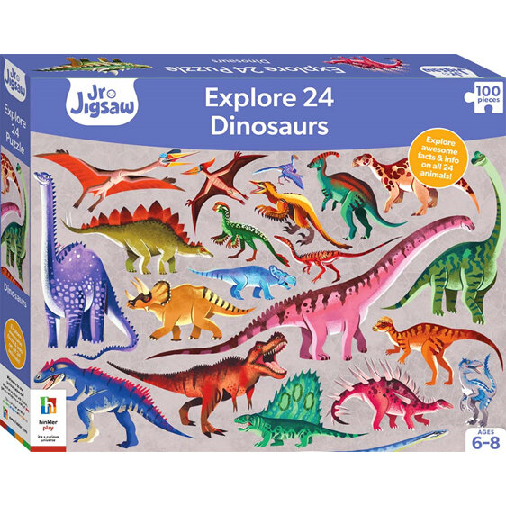 Junior Jigsaw Explore 24 Dinosaurs 100 Piece Puzzle